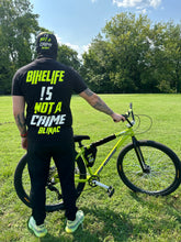 Load image into Gallery viewer, “BL!NAC T-SHIRT” BLACK &amp; LIME GREEN,REFLECTIVE