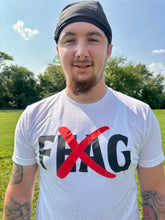 Load image into Gallery viewer, “❌FEAR FG T-SHIRT” WHITE,RED &amp; BLACK